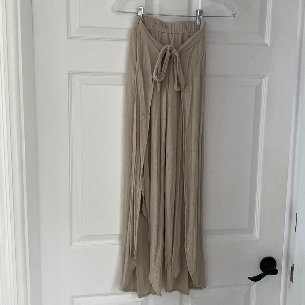 Tan Flowy Pants